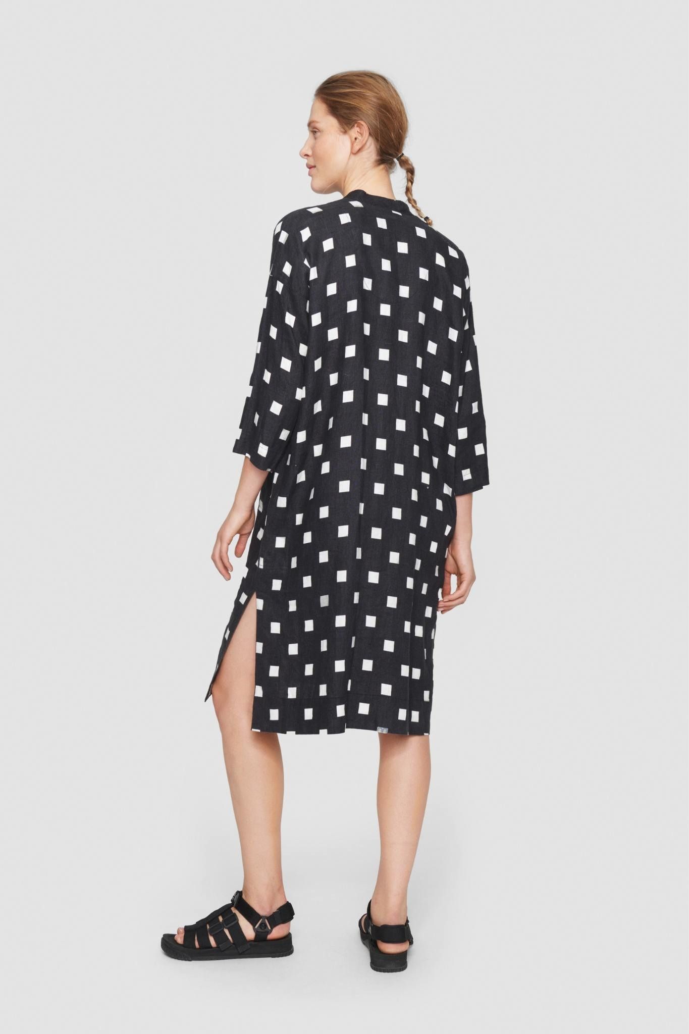 Checkpoint linen shirt dress