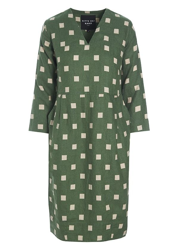 Checkpoint linen dress