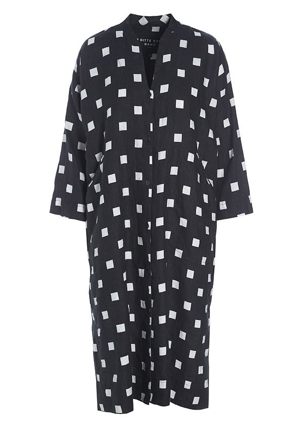 Checkpoint linen shirt dress