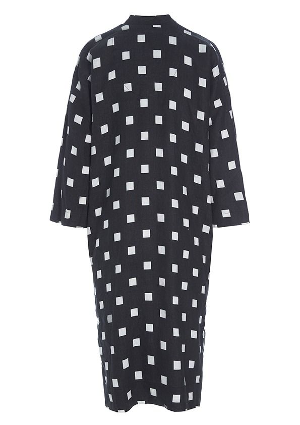 Checkpoint linen shirt dress