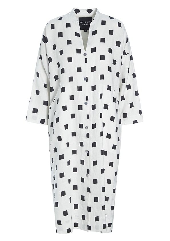 Checkpoint linen shirt dress