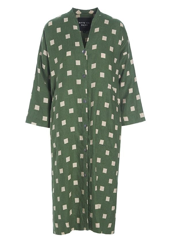 Checkpoint linen shirt dress