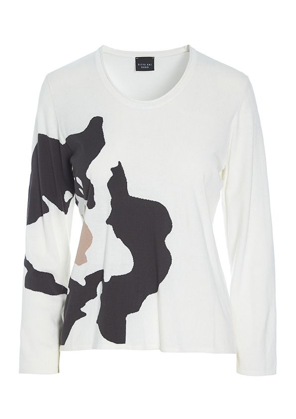 Floret knit blouse