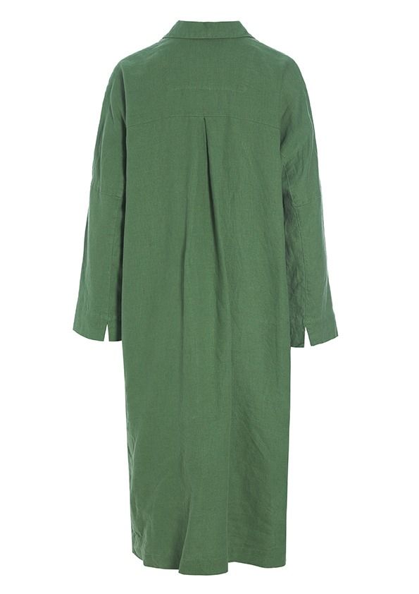 Lazy linen shirt dress