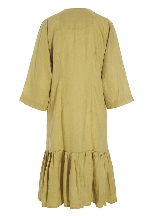 Airy linen wrap dress