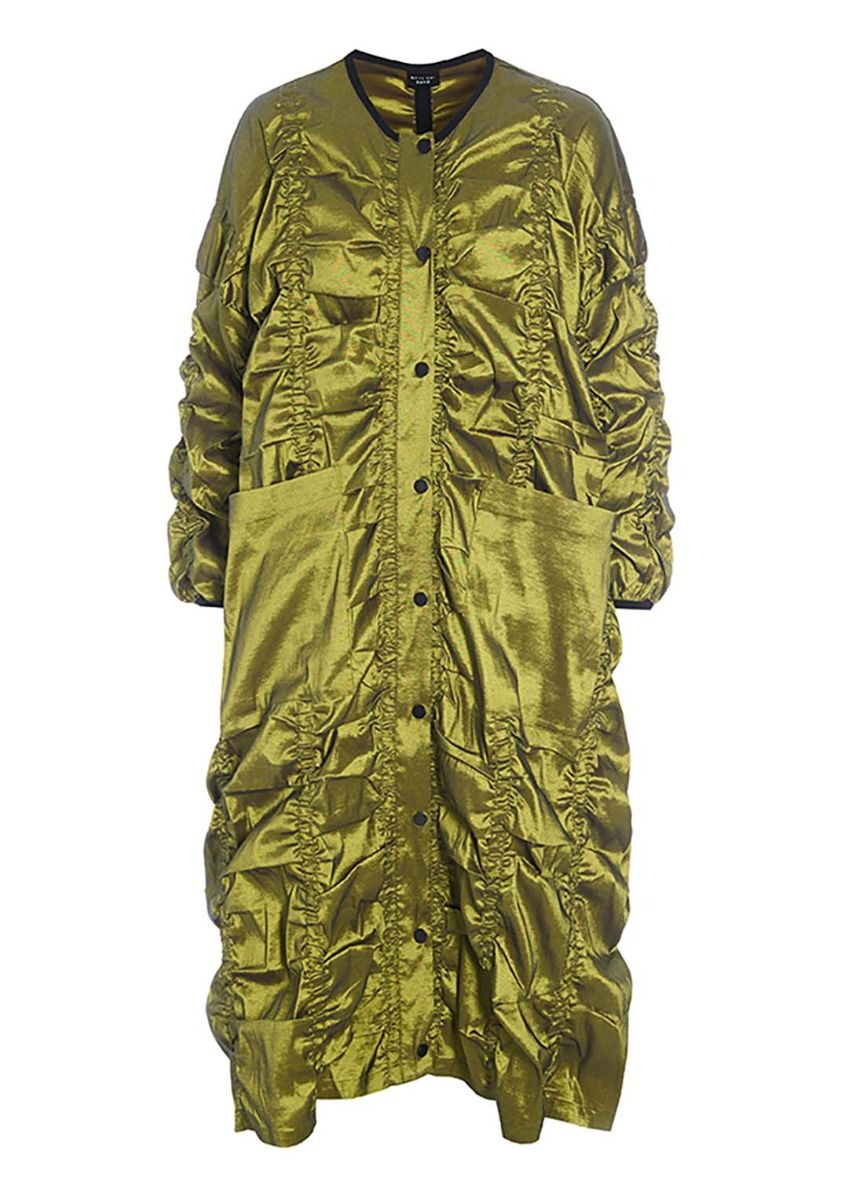 Changeant stretch coat dress