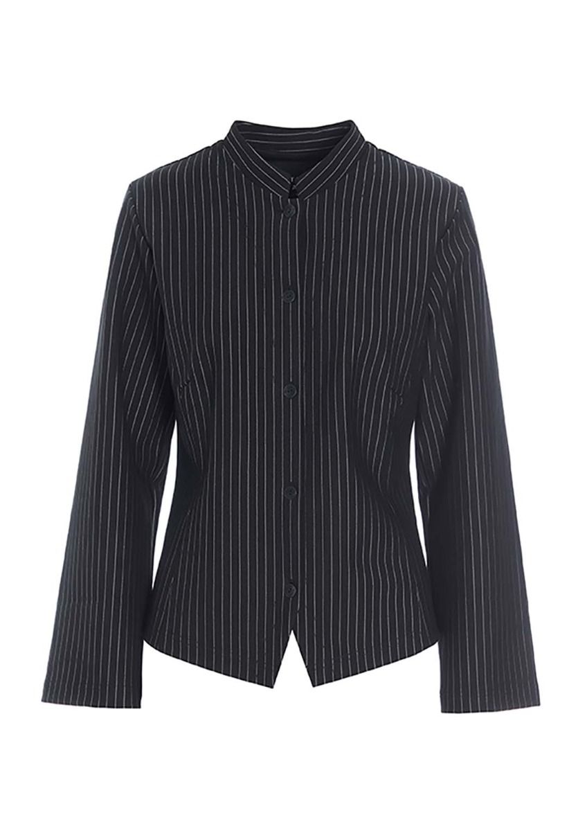 Pinstripe jersey jacket