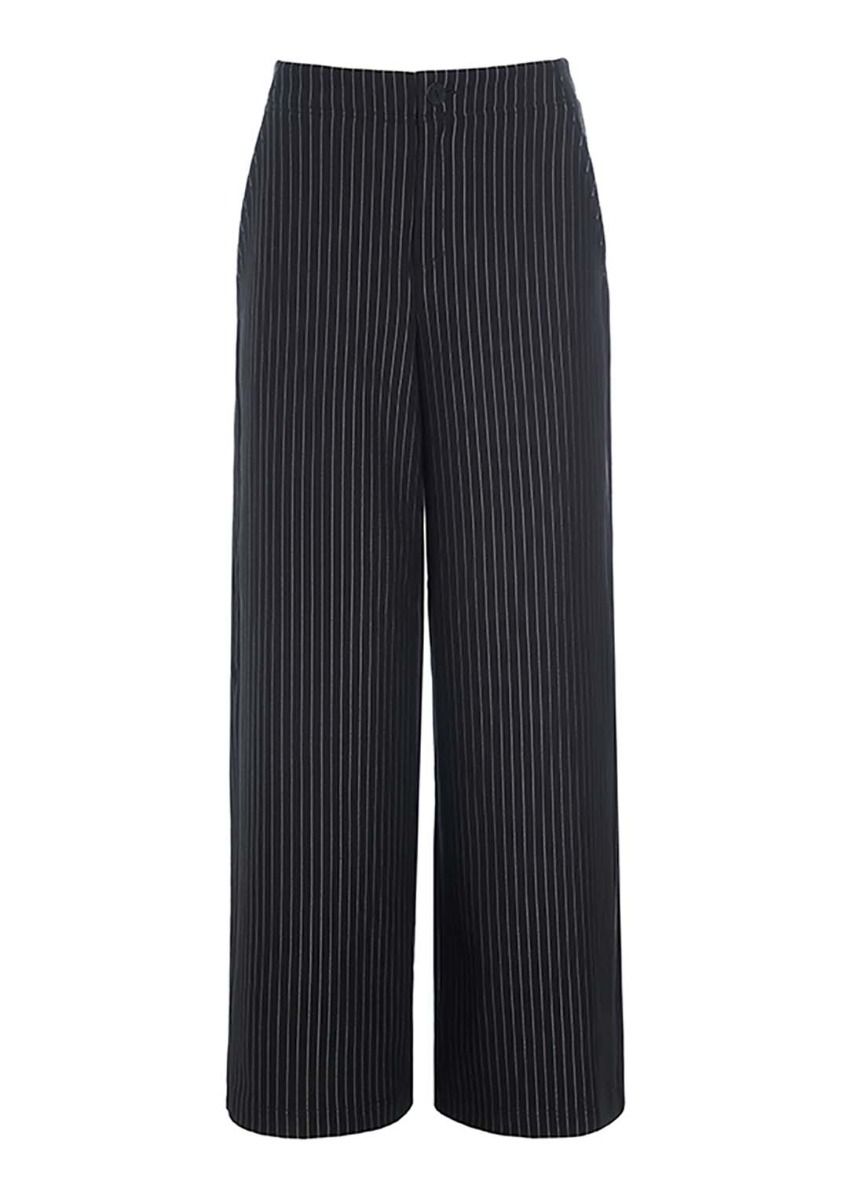 Pinstripe jersey wide pants