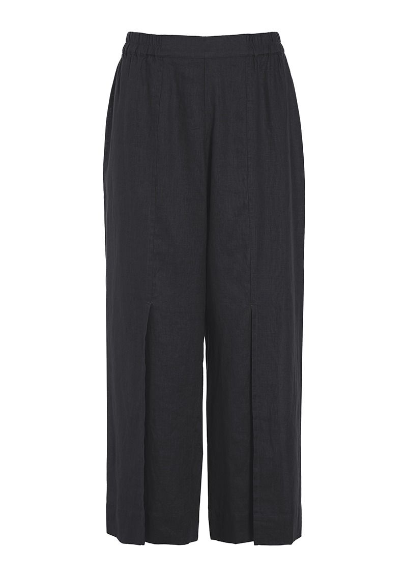 Airy linen wide trousers