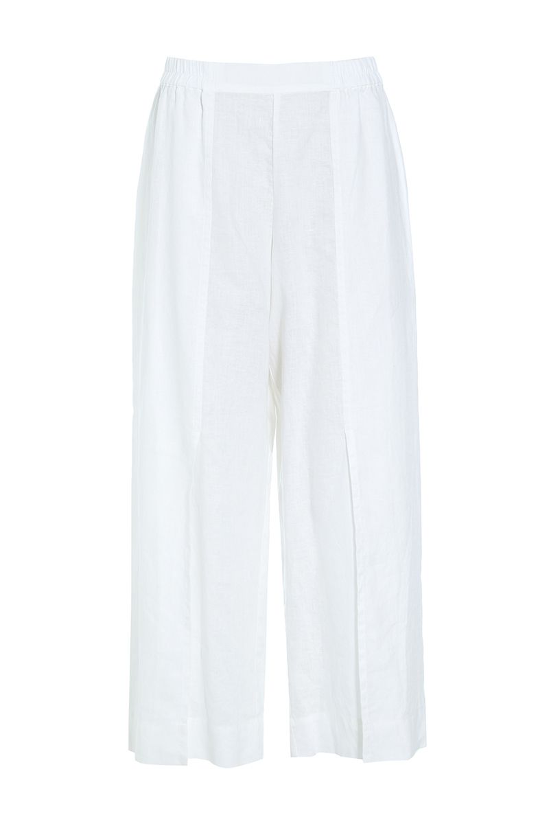 Airy linen wide trousers