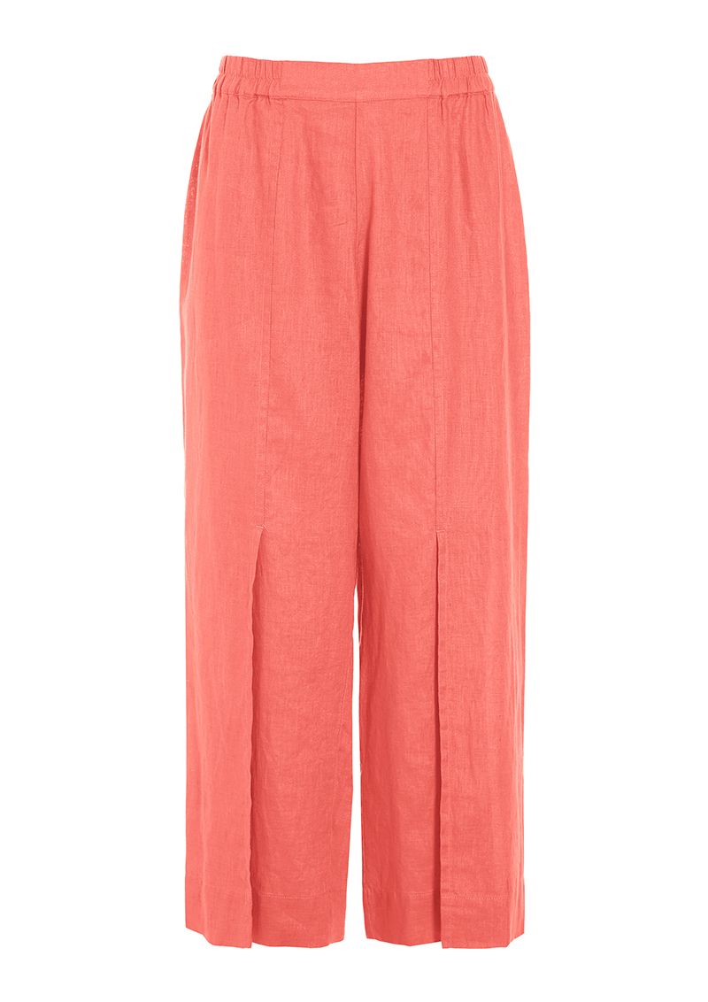 Airy linen wide trousers