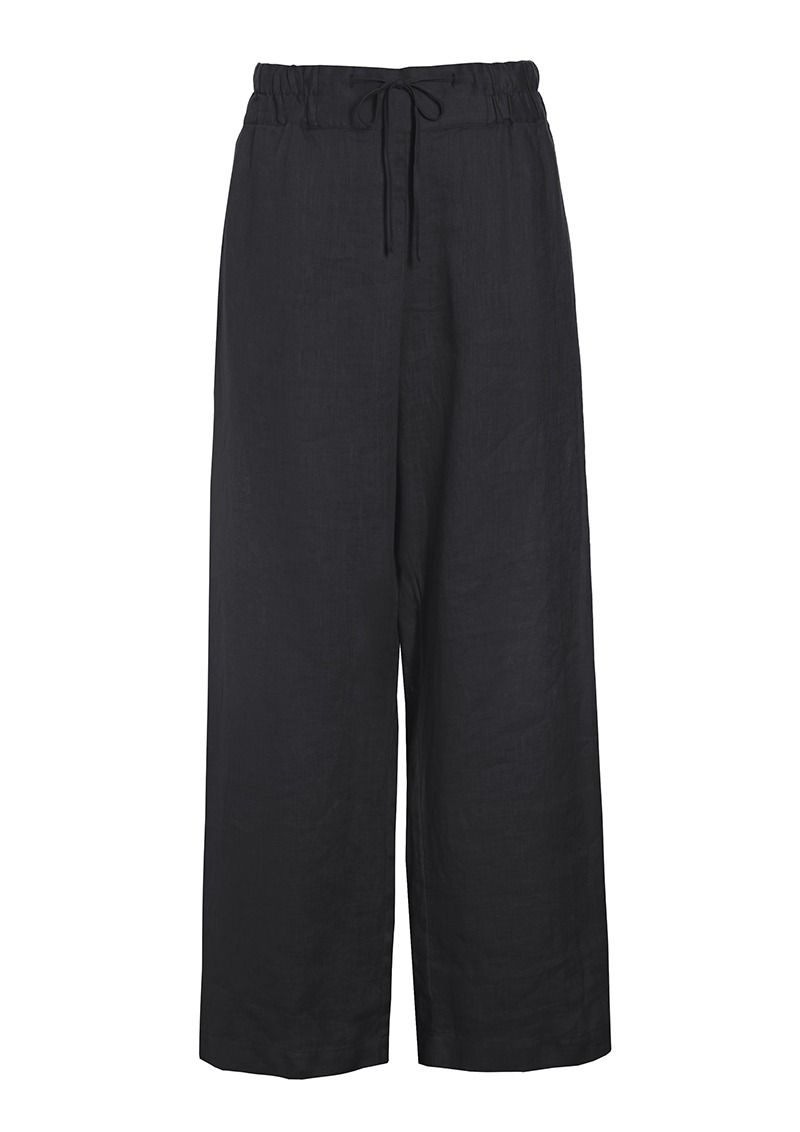 Airy linen straight trousers