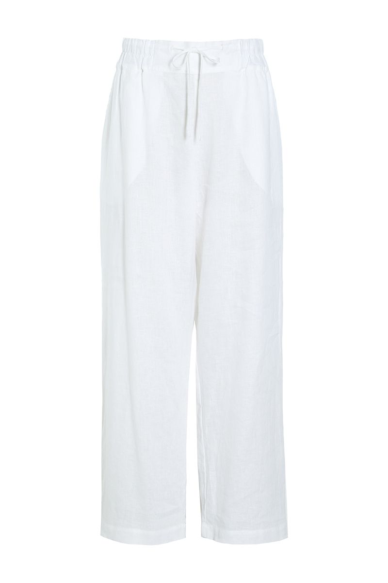 Airy linen straight trousers