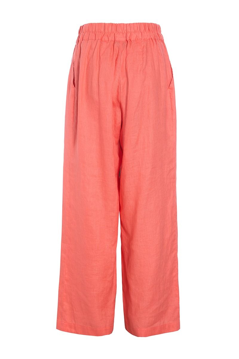 Airy linen straight trousers