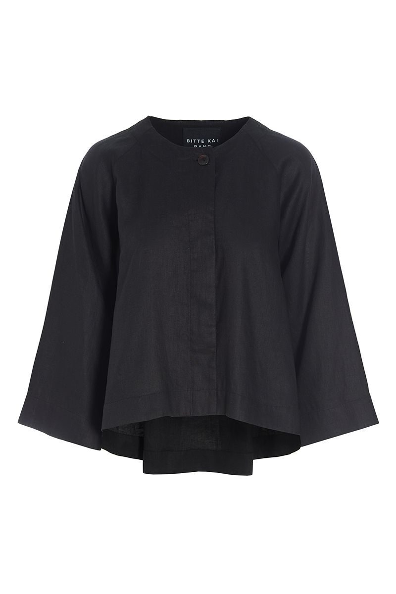 Airy linen short jacket
