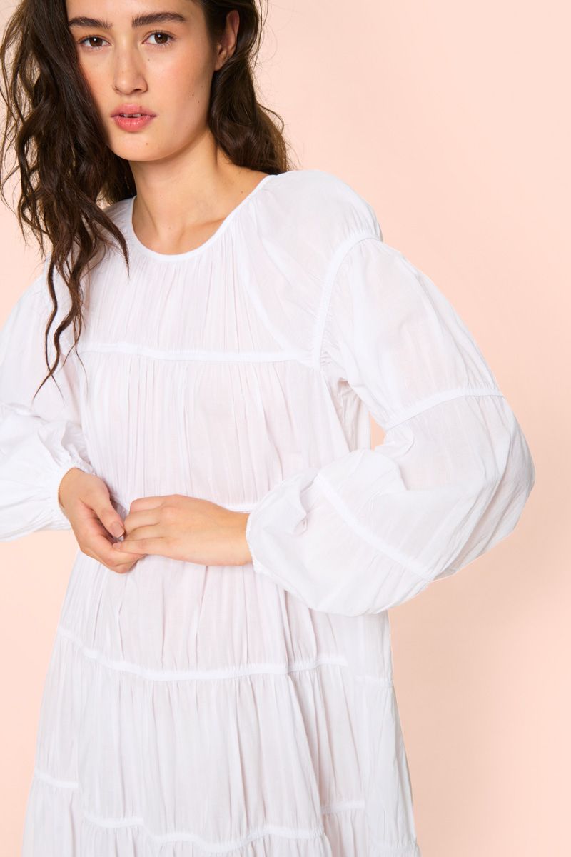 Vellum voile long dress