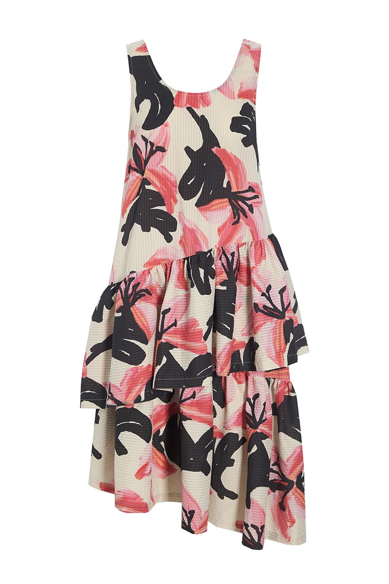 Cool lily dress with flounces