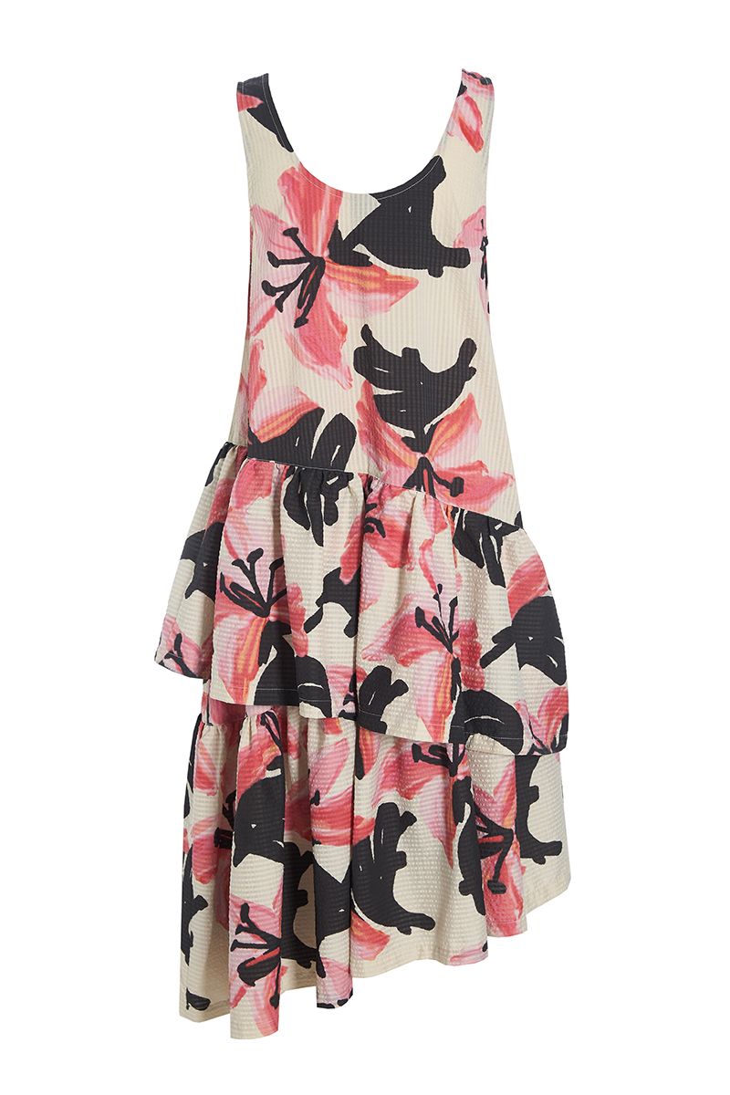 Cool lily dress with flounces