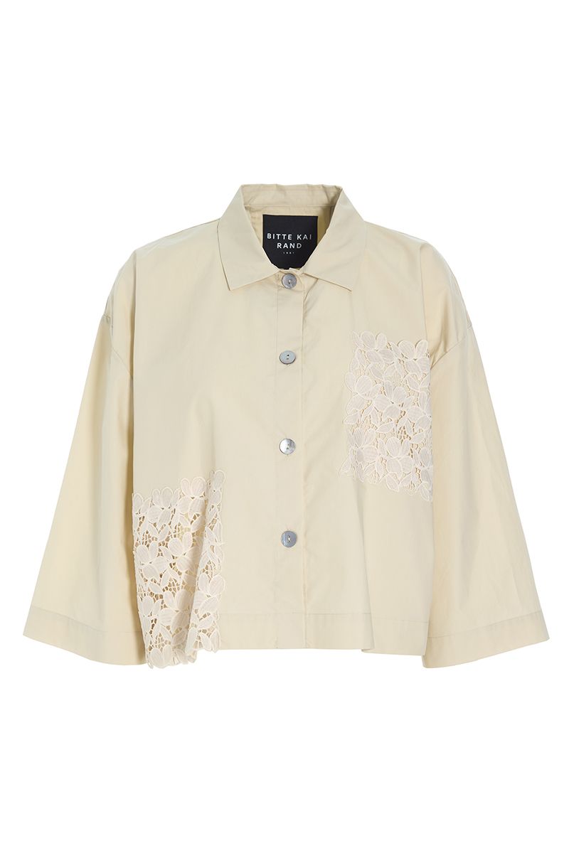 Paper poplin shirt jacket