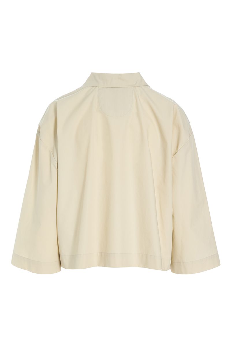 Paper poplin shirt jacket
