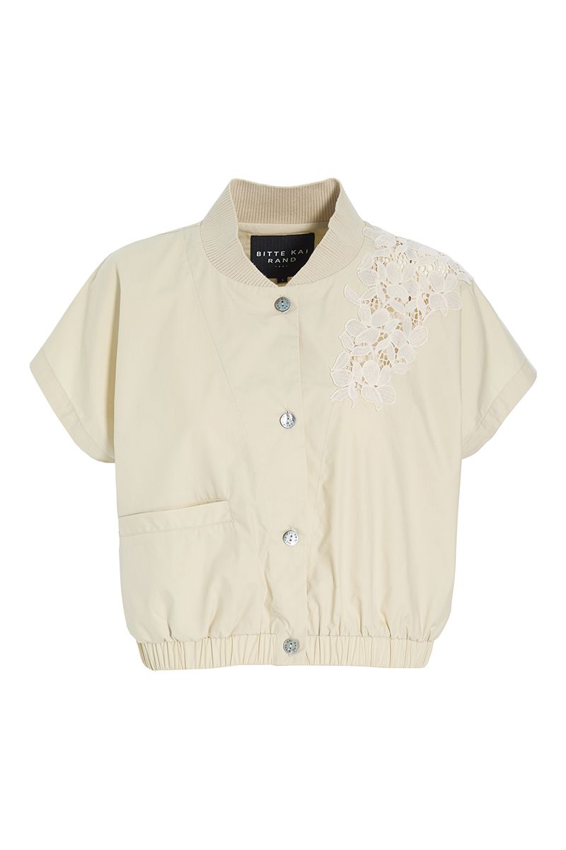 Paper poplin short sleeved shirt