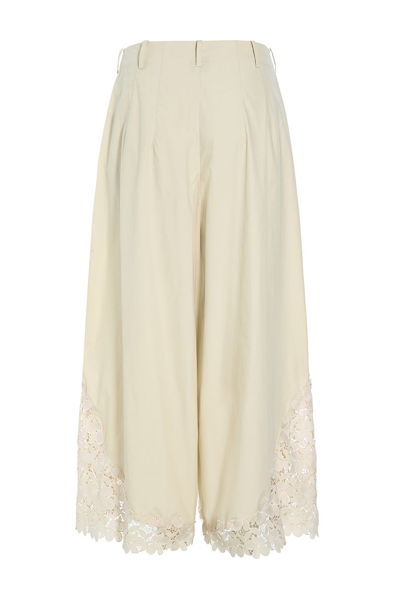 Paper poplin trousers