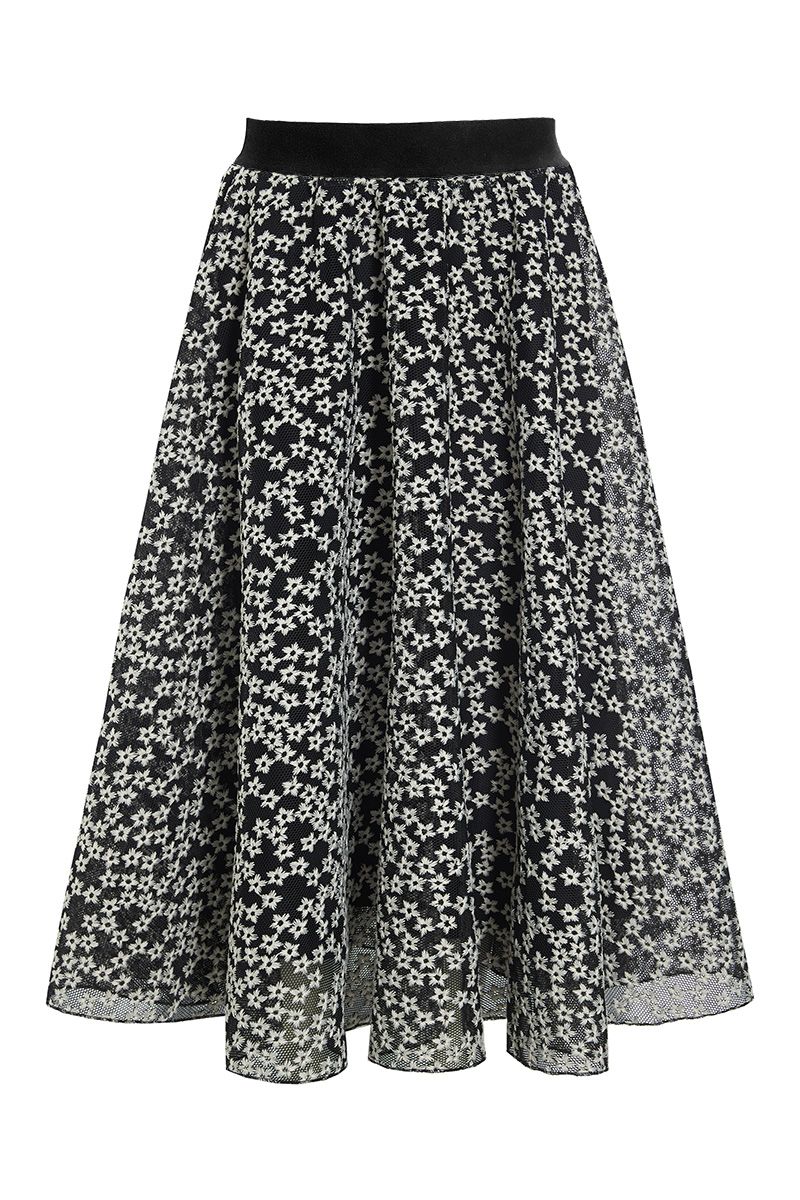 Flower mesh skirt