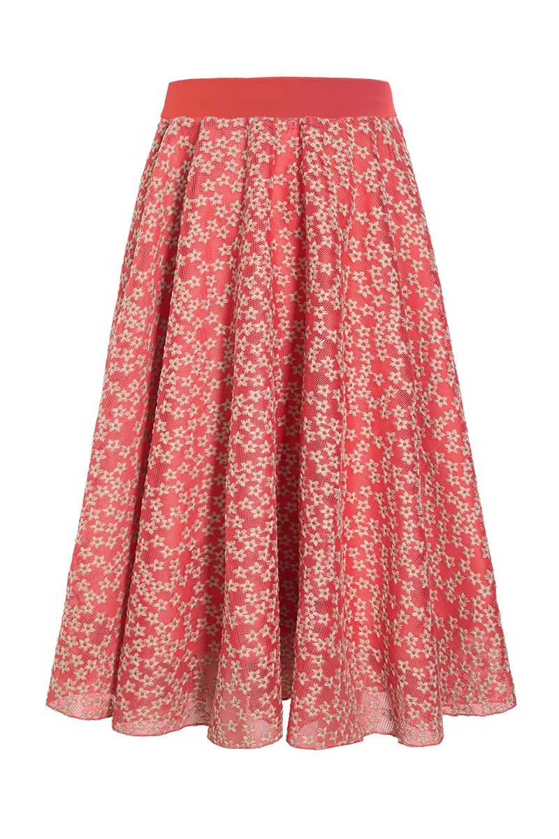 Flower mesh skirt