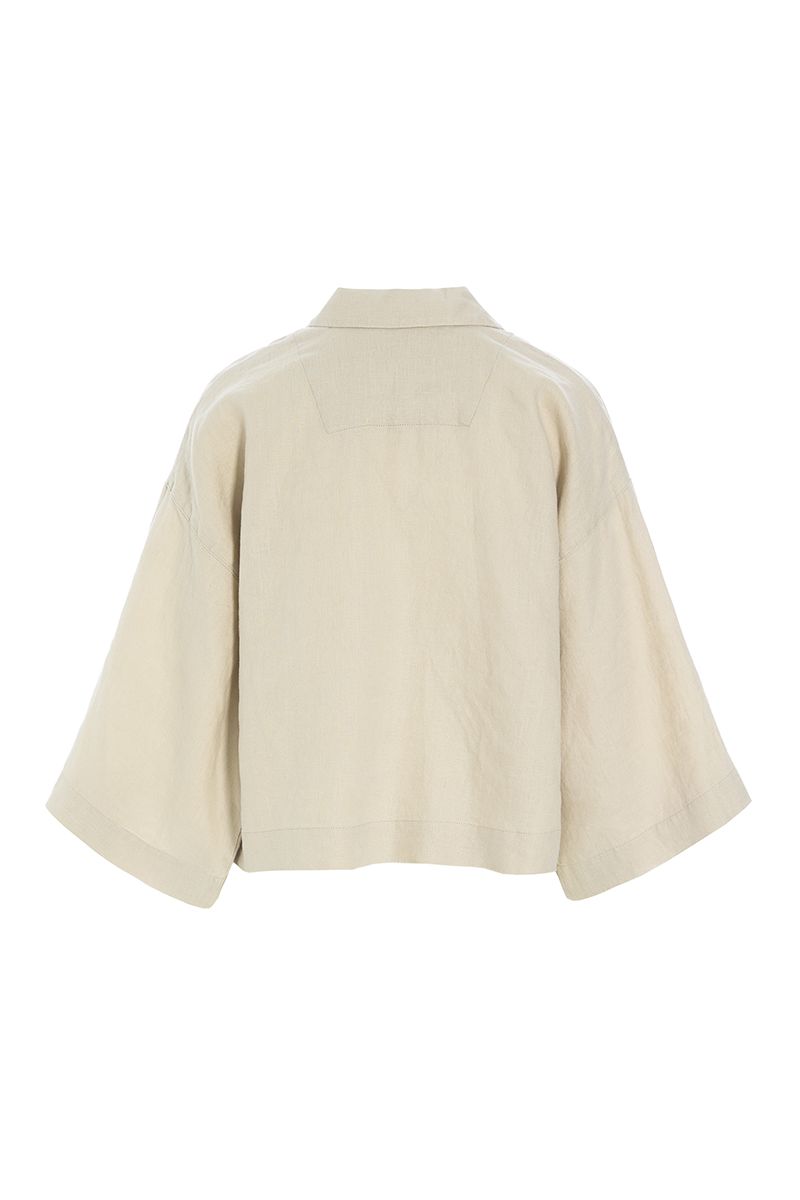 Lazy linen short jacket