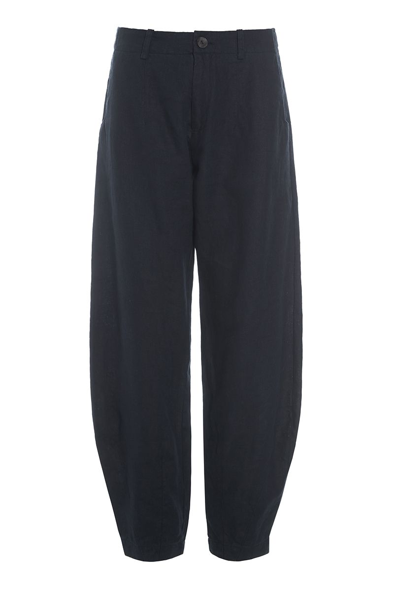Lazy linen moderate trousers