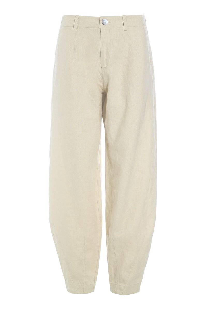 Lazy linen moderate trousers