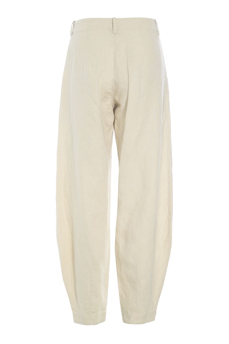 Lazy linen moderate trousers