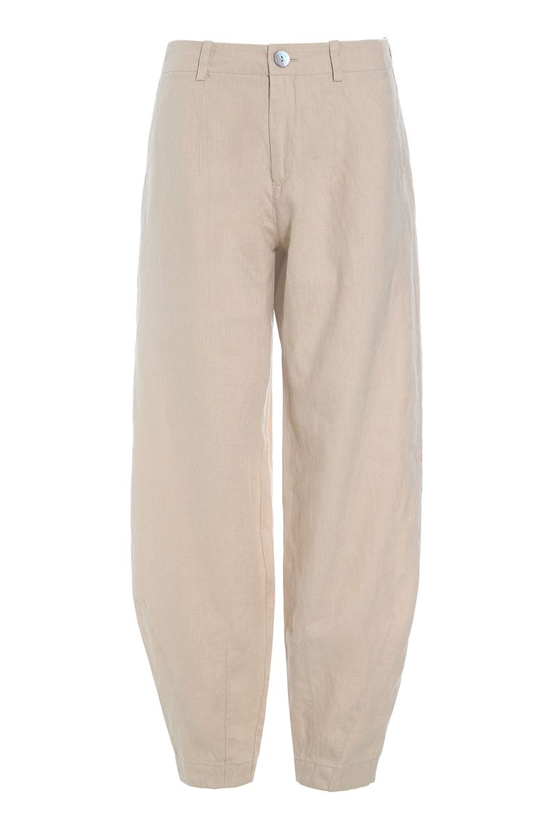 Lazy linen moderate trousers