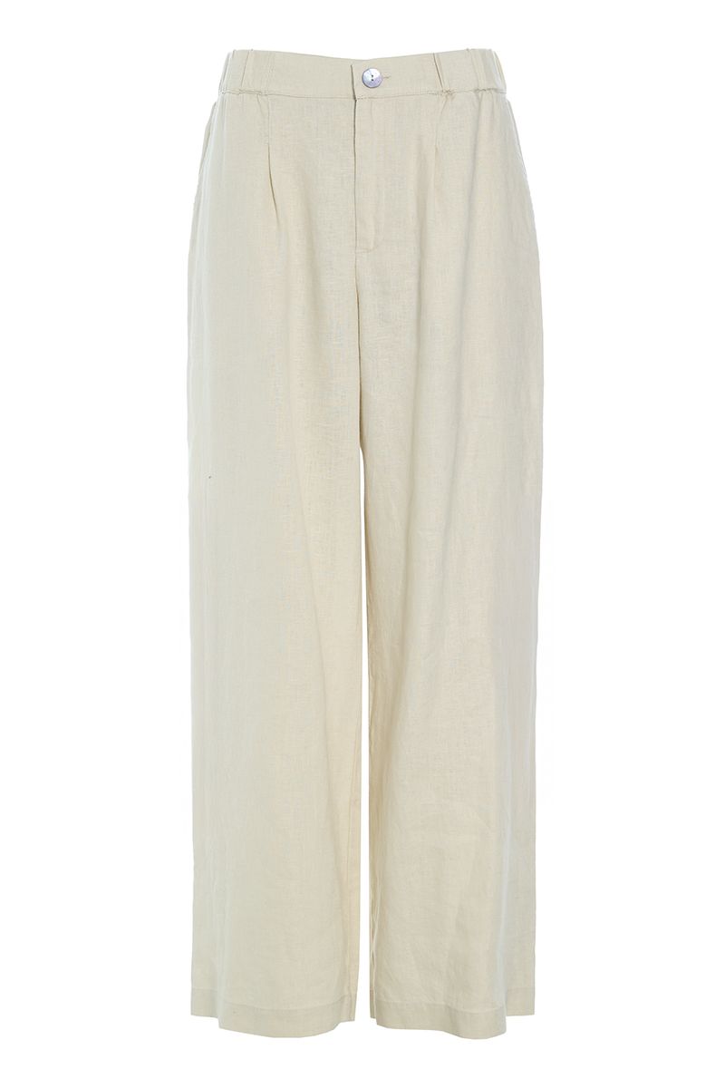 Lazy linen elasticated trousers