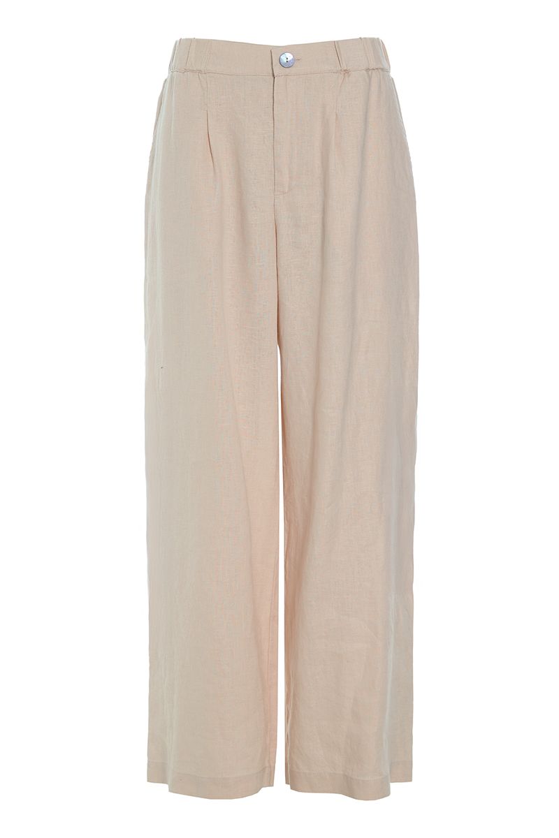 Lazy linen elasticated trousers