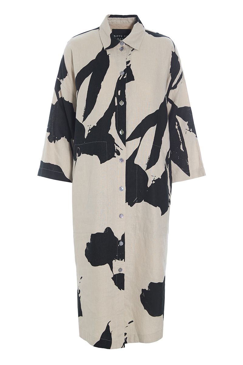 Shadow blossom shirt dress