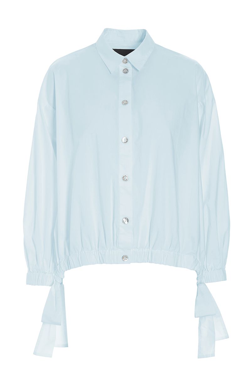 Core cotton shirt with drawstring
