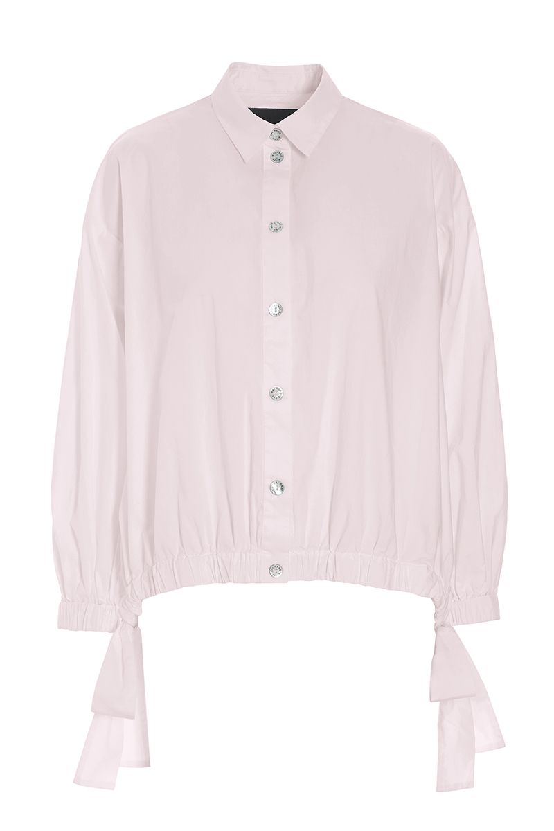 Core cotton shirt with drawstring