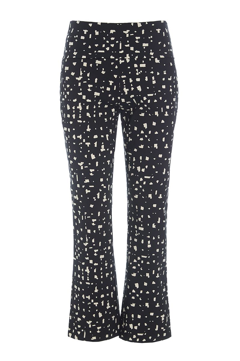 Ivory stickers flared trousers