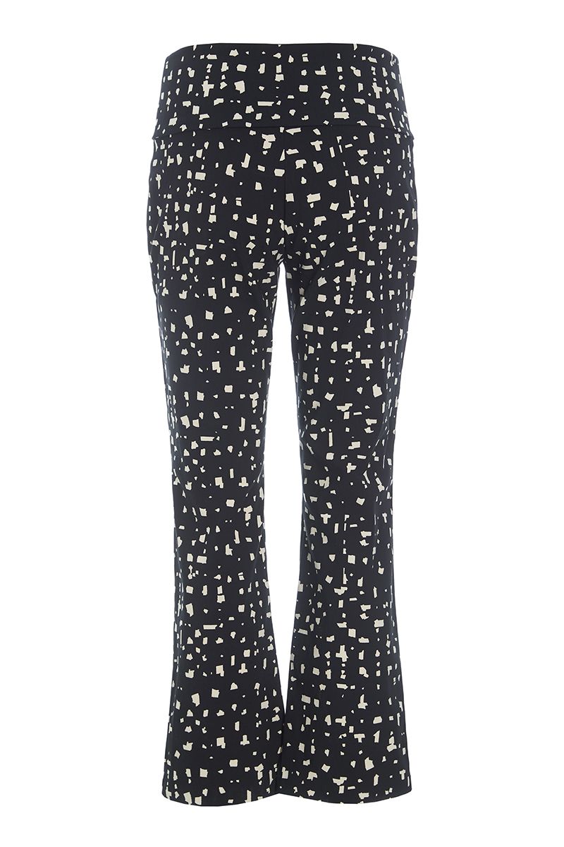 Ivory stickers flared trousers