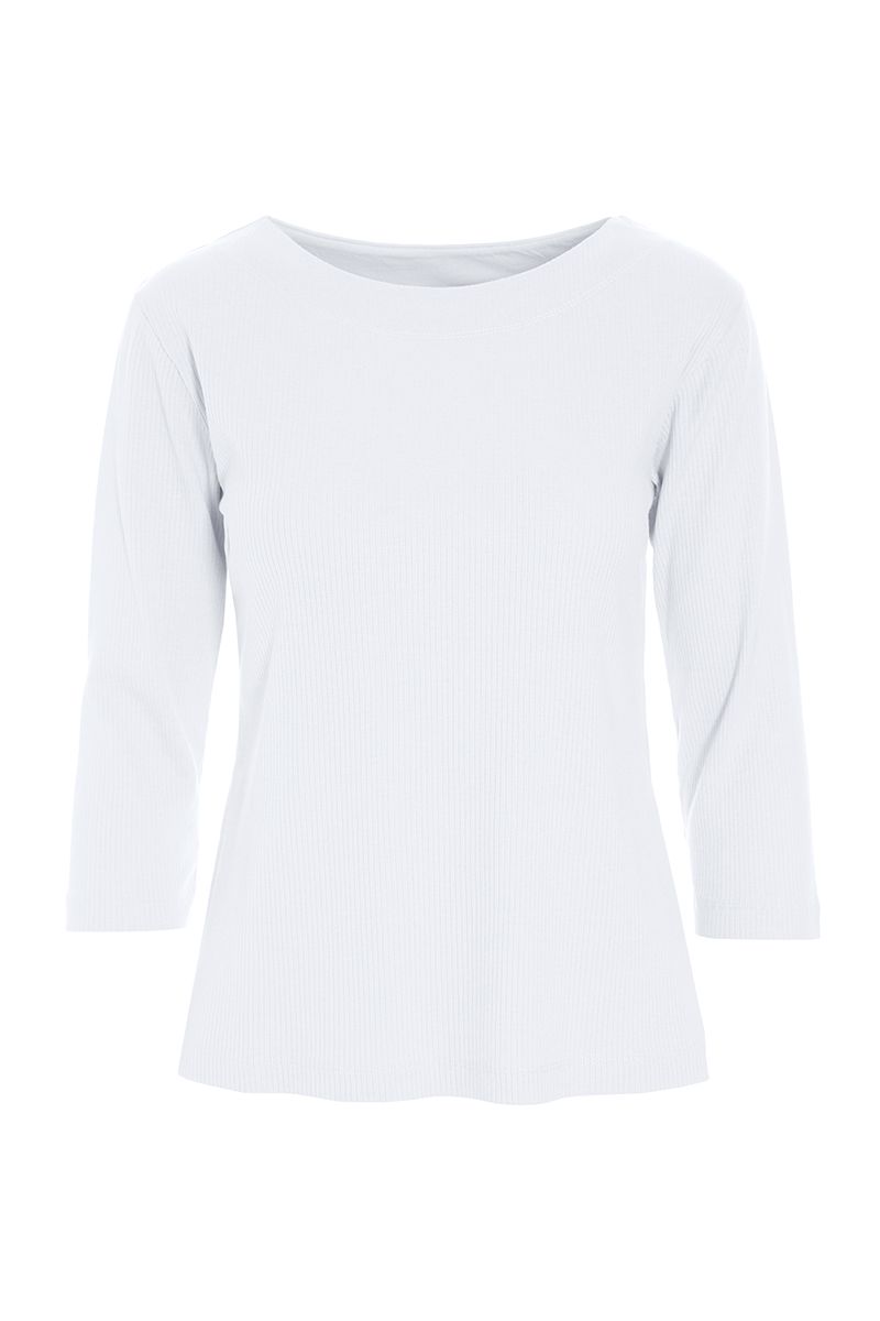 Naibu rib blouse with 3/4 sleeves