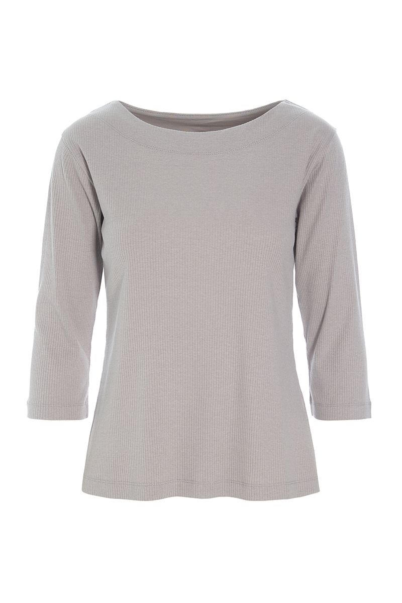 Naibu rib blouse with 3/4 sleeves