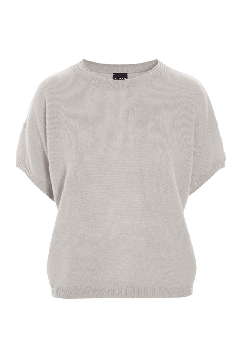 Cloud cashmere short-sleeved blouse