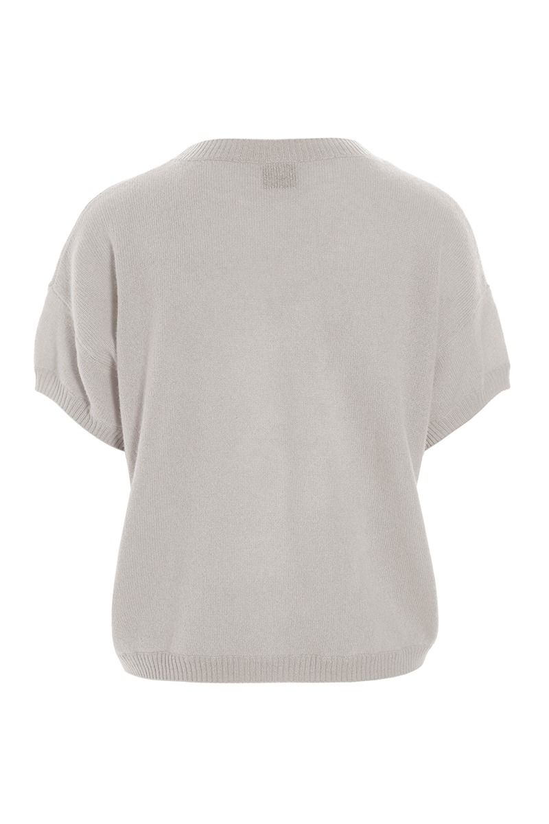 Cloud cashmere short-sleeved blouse
