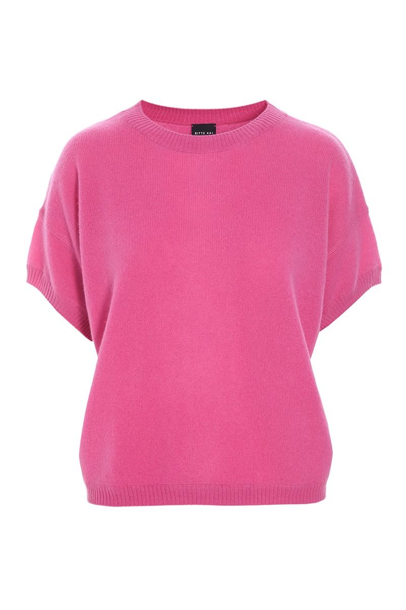 Cloud cashmere short-sleeved blouse