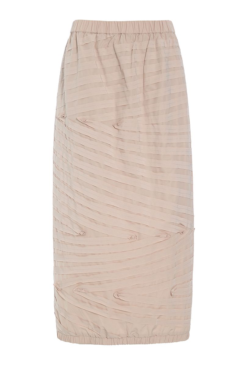 Fukkura poplin long skirt