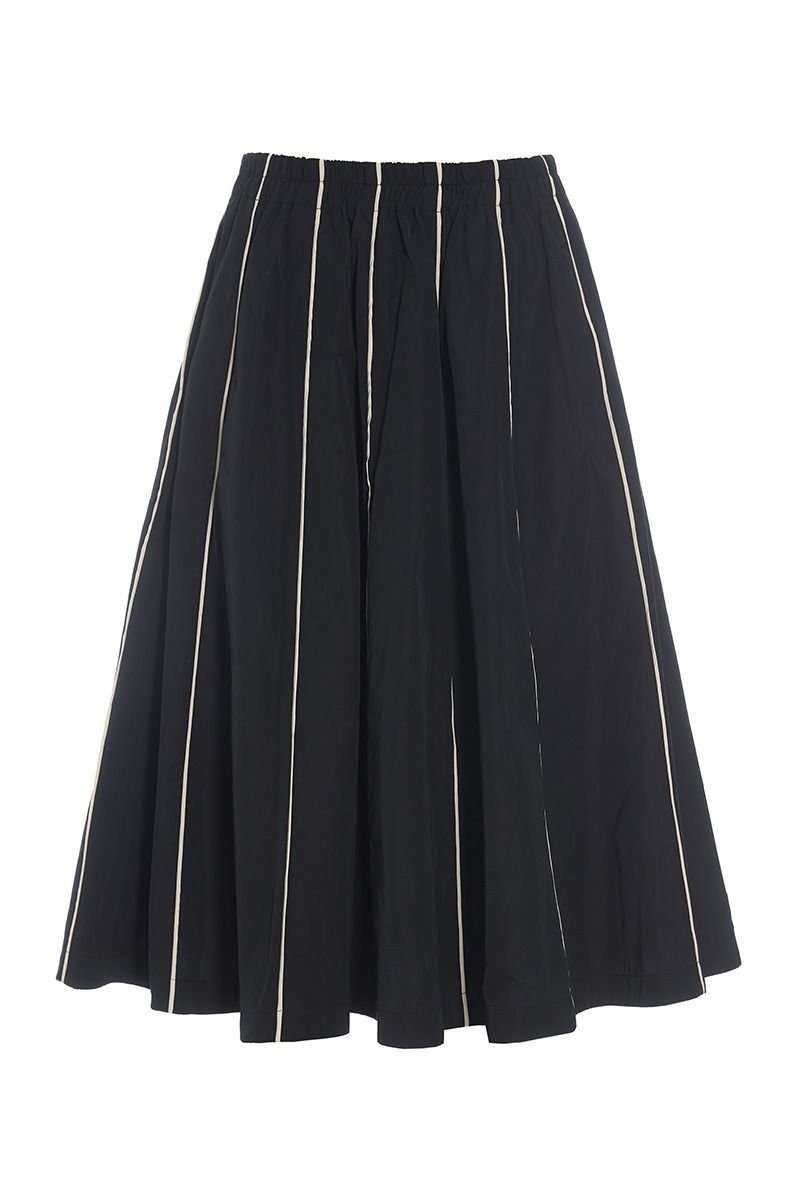 Fukkura poplin skirt with piping