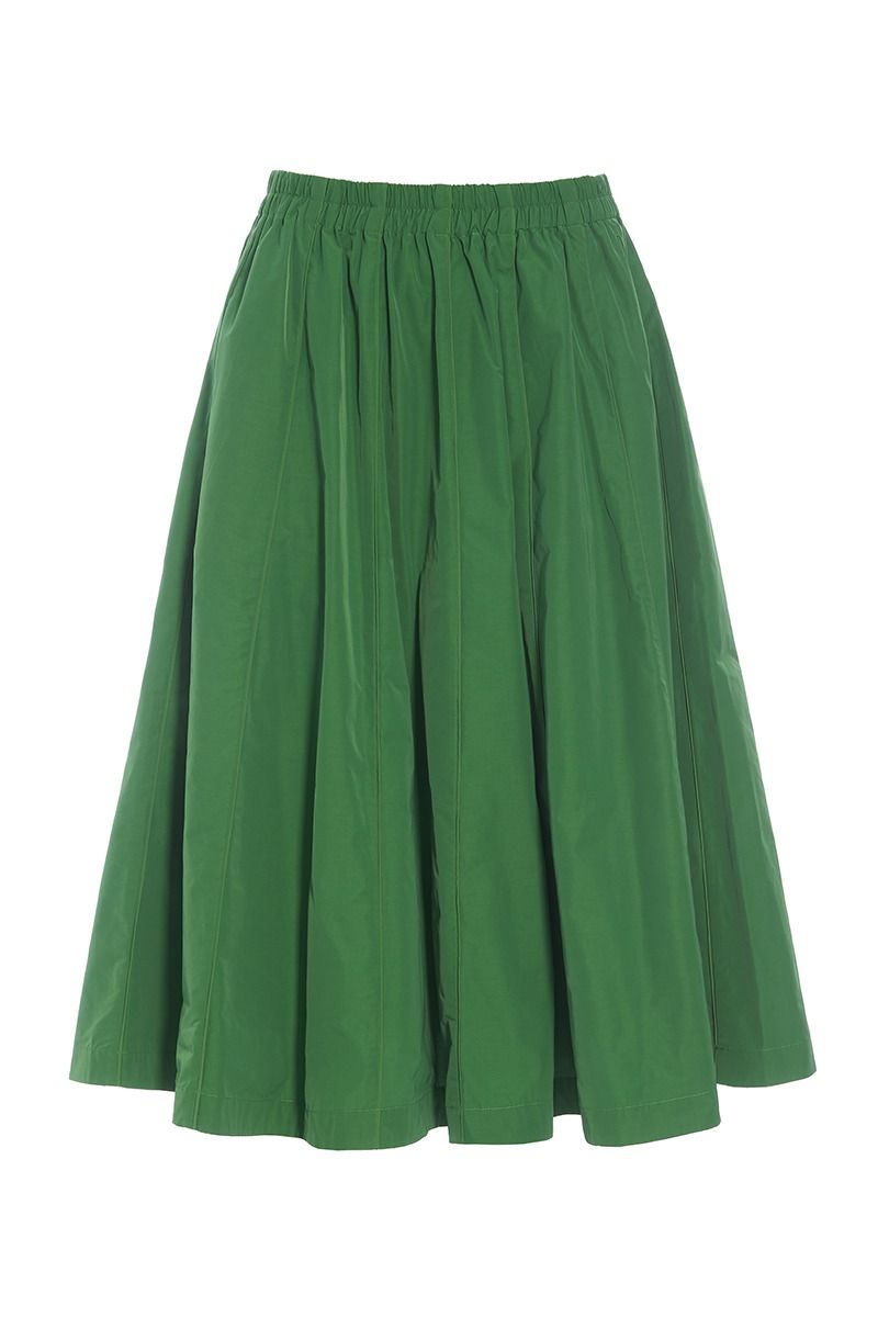 Fukkura poplin skirt with piping