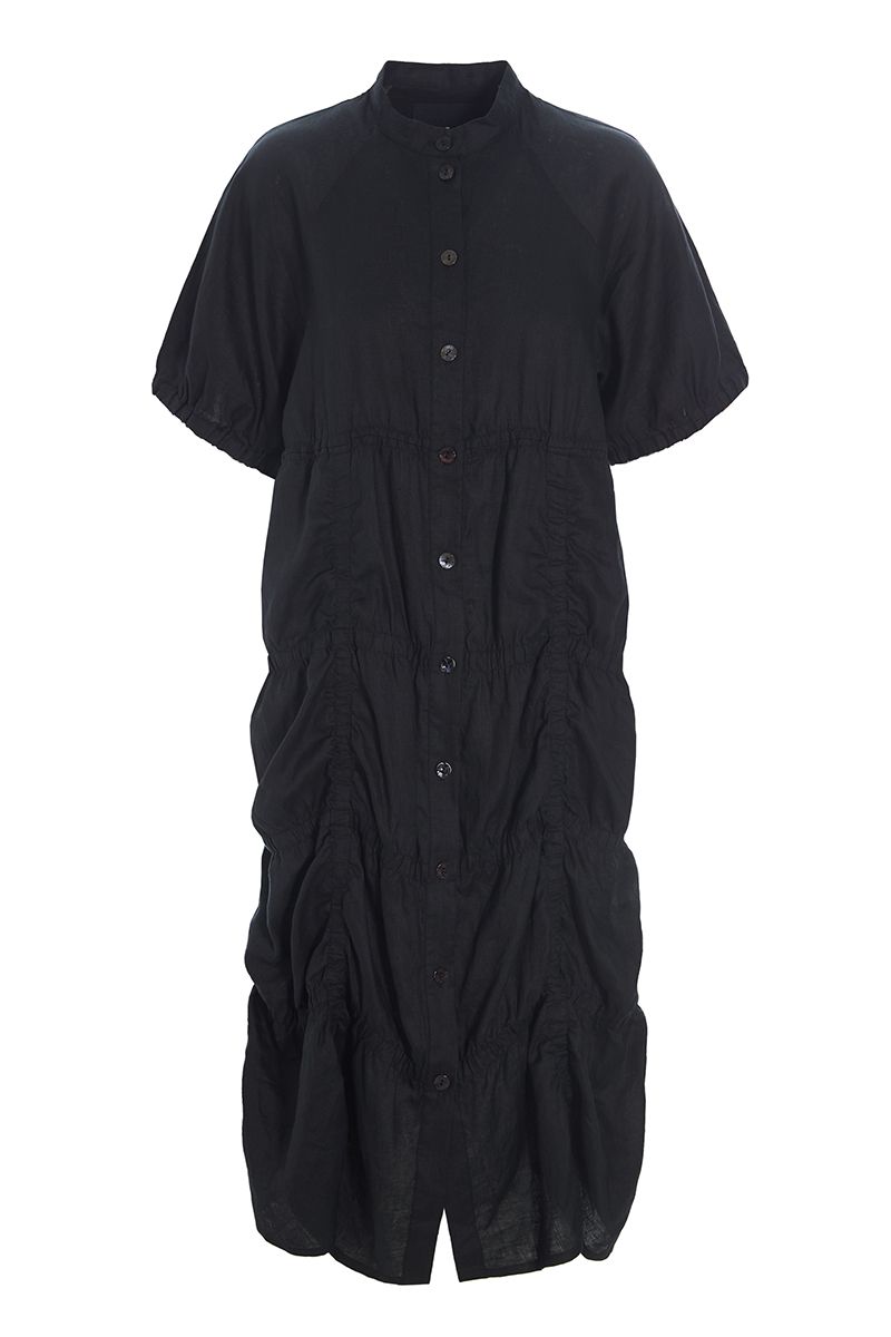 Airy linen shirt dress