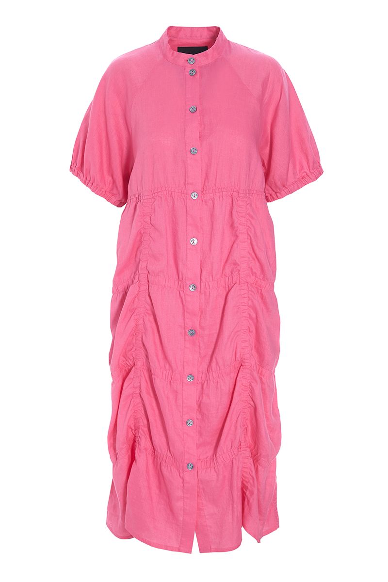 Airy linen shirt dress